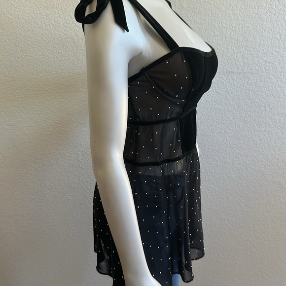 For Love and Lemons Kkivvies Lucky Dice velvet mini slip - Picture 9 of 11